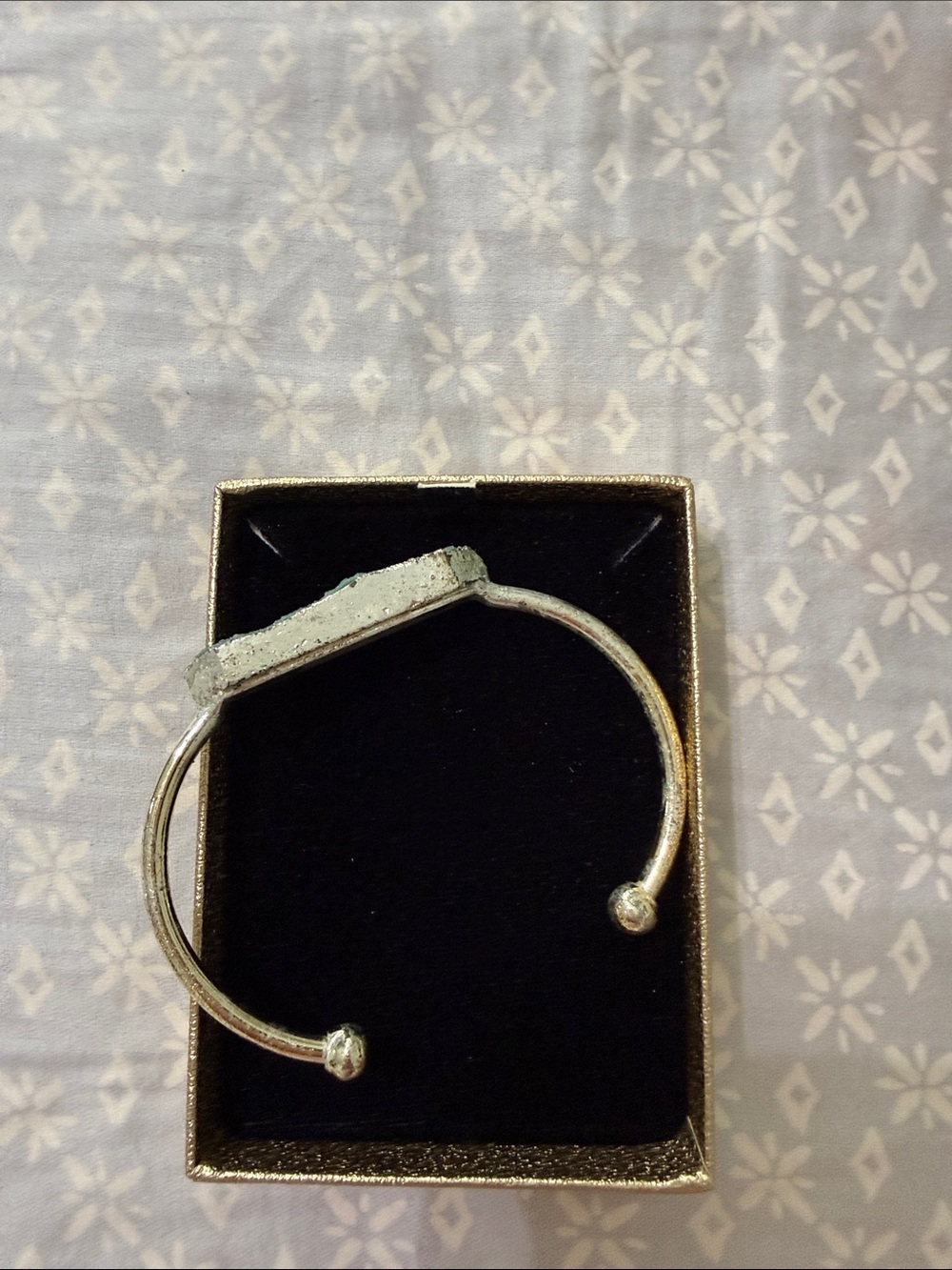 Silver Crystal Accent Cuff Bracelet - Women's Accessory